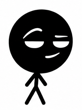 Emoluna’s character with an oversized circular head and a playful sideways glance